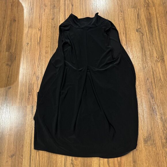 Sympli Open Front Sleeveless Cardigan Womens 16 Stretch Jersey Longline Black - Picture 6 of 6